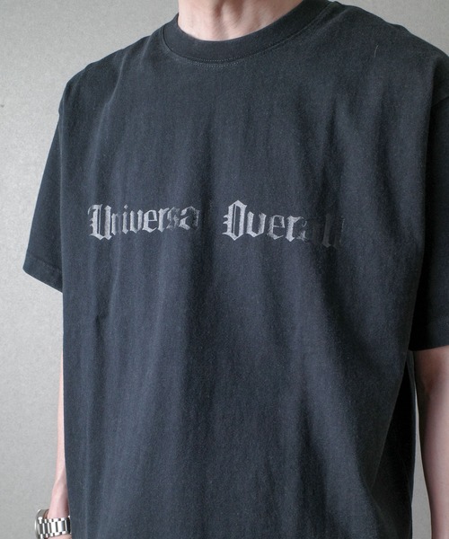 tシャツ ●UNIVERSAL OVERALL● OLD ENGLISH Logo Pigment TEE レディース メンズ UNIVERSAL OVERALL tシャツ ○UNIVERSAL OVERALL○ OLD ENGLISH