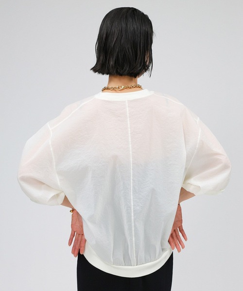 BABYLONE 透け感のある　オーバーサイズシアーニット BABYLONE（バビロン）の「[OT]ｼｱｰKN PO（ニット/セーター）」 - WEAR