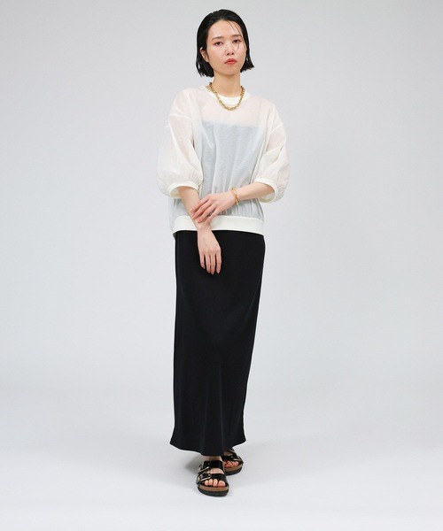 BABYLONE 透け感のある　オーバーサイズシアーニット BABYLONE（バビロン）の「[OT]ｼｱｰKN PO（ニット/セーター）」 - WEAR
