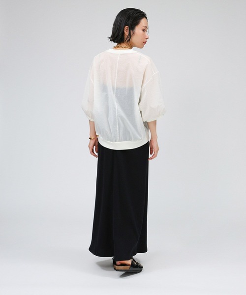 BABYLONE ニット セーター シアーペーパークロスプルオーバー