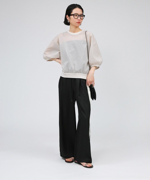 BABYLONE ニット セーター シアーペーパークロスプルオーバー