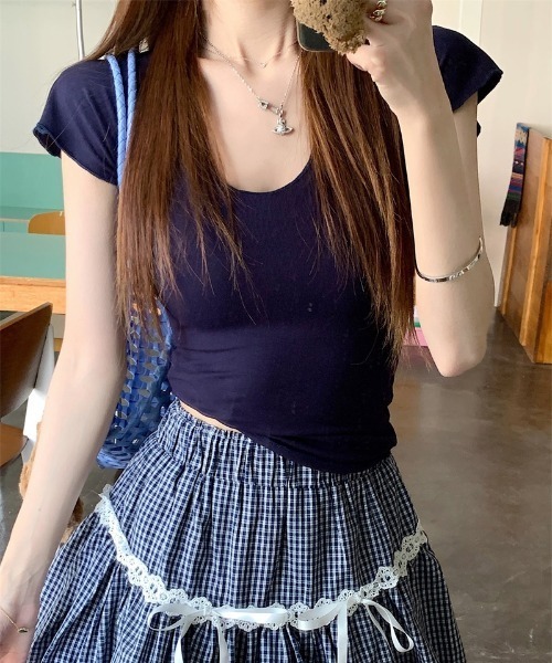 gossip!ロサンゼルス スカート Y2K ギンガムチェック バルーンミニ
