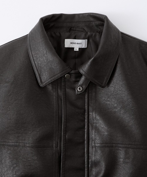 「MONO-MART」 ジップアップブルゾン M ブラック メンズ_画像4