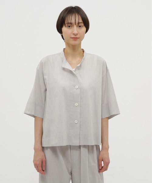 ブラウス シャツ END ON END STRIPE レディース