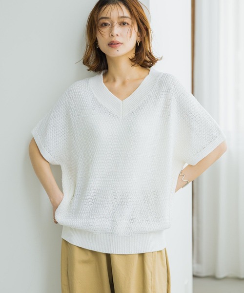 ニット セーター 「25AW PRE-ORDER」V-neck Low Gauge Pullover Knit/Vネックローゲージプルオーバーニット「 Vネックニットプルオーバー – Darich (ダーリッチ)