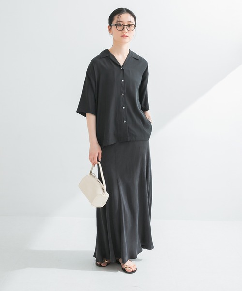 URBAN RESEARCH ブラウス シャツ 「接触冷感」キュプラオープン