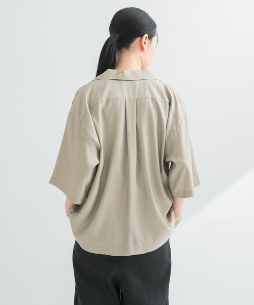 URBAN RESEARCH ブラウス シャツ 「接触冷感」キュプラオープン