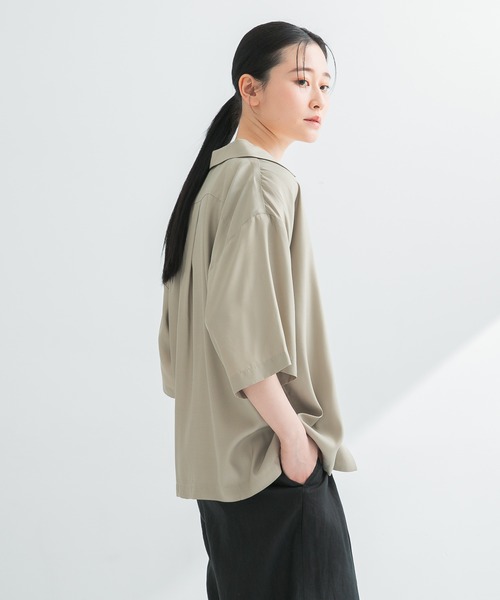 ブラウス シャツ 「接触冷感」キュプラオープンカラーシャツ レディース URBAN RESEARCH ブラウス シャツ 「接触冷感」キュプラオープン
