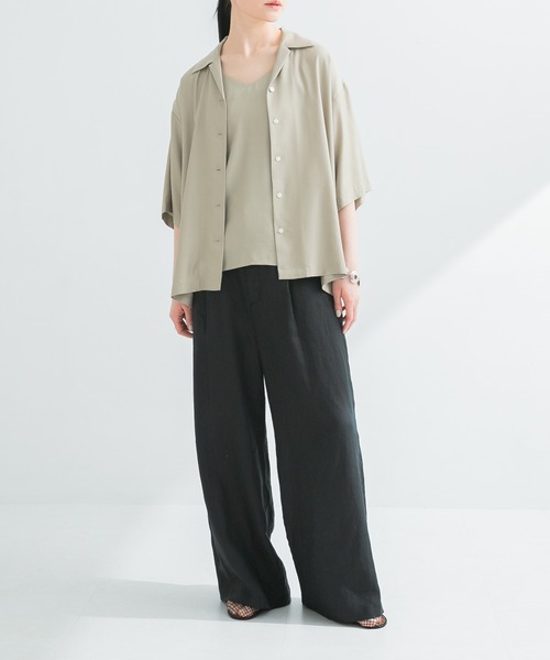 URBAN RESEARCH ブラウス シャツ 「接触冷感」キュプラオープン