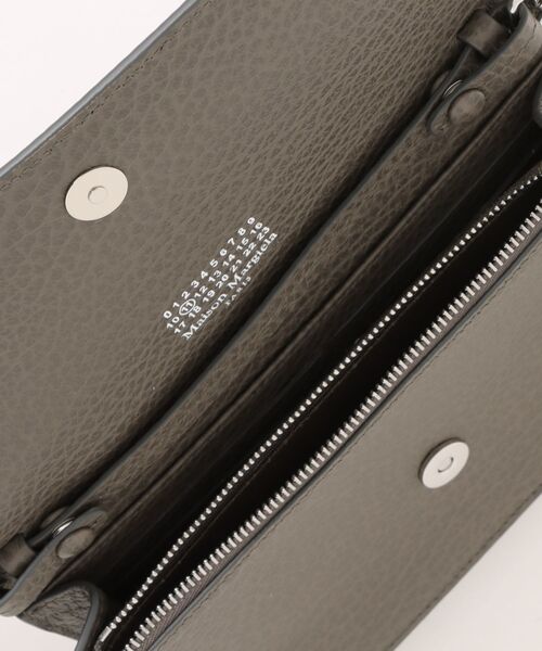 Maison Margiela ブラックレザー ウォレットチェーン Maison Margiela レザー チェーンウォレット（ラージ