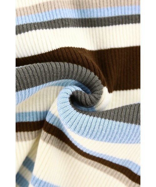 ALEXIA STAM（アリシアスタン） tシャツ Rib Stripe Knit Bodysuit