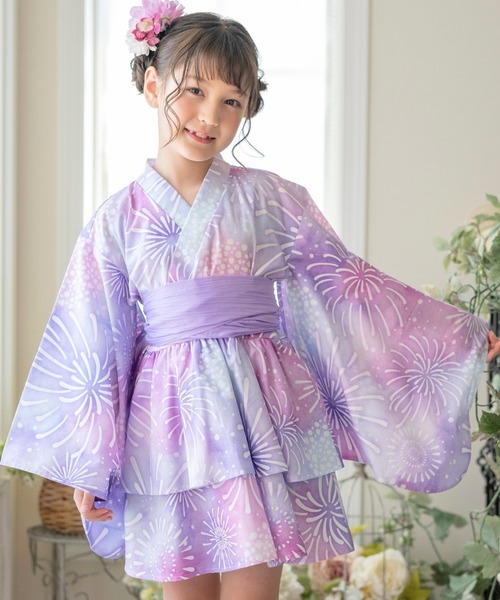 ドレス浴衣 ピンク 黒 ミニ浴衣 浴衣ドレス 楽天市場】子供用浴衣ドレス ワンピースタイプ 3点セット 女の子