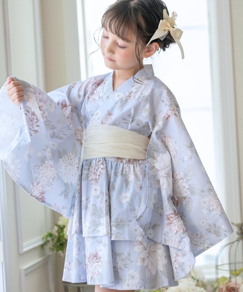 ドレス浴衣 utatane 浴衣 浴衣ドレス2点セット ひよこ商店 キッズ 子供
