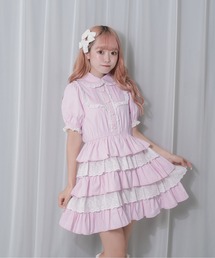 Honey Cinnamon ハニーシナモン　コットンレースパステルワンピース Honey Cinnamon ワンピース コットンレースパステルワンピース