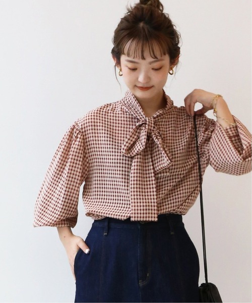 「SLOBE IENA」 長袖ブラウス FREE レッド レディース