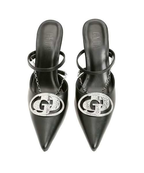 GYDA/3way GDビジューMOLDチェーンストラップポインテッドミュール 3way GDビジューMOLDチェーンストラップポインテッドミュール
