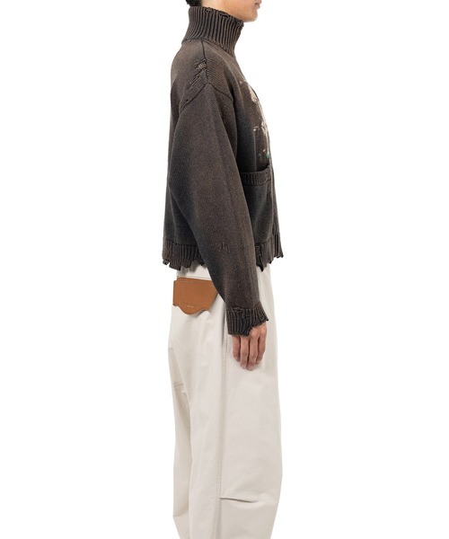 カーディガン Horse Jacquard Knit Cardigan メンズの画像