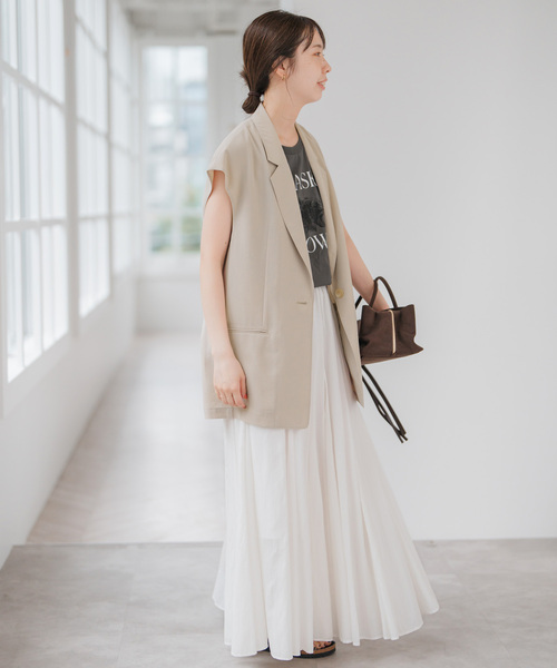 「Spick & Span」 ベスト 36 ベージュ レディース Spick＆Span コート アウター ハイツイストドライクロスベスト