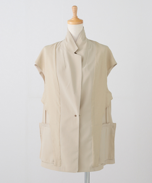 Spick＆Span コート アウター ハイツイストドライクロスベスト