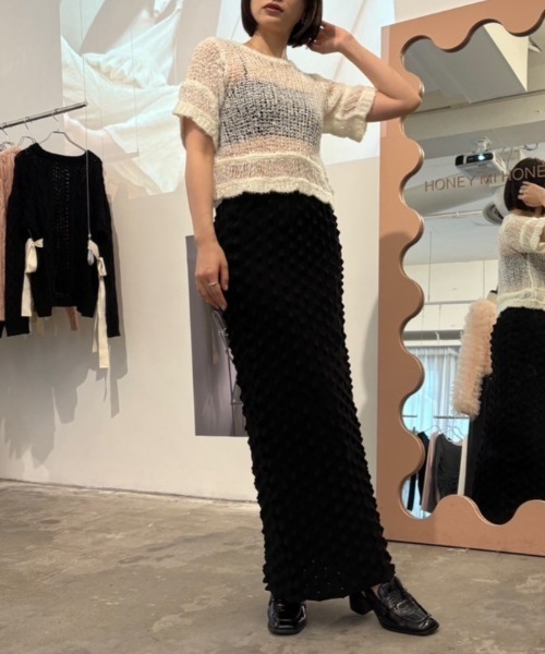 HONEY MI スカート spiky knit tight skirt : ZOZOTOWN Yahoo!店