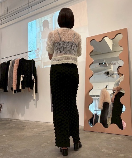 HONEY MI スカート spiky knit tight skirt : ZOZOTOWN Yahoo!店