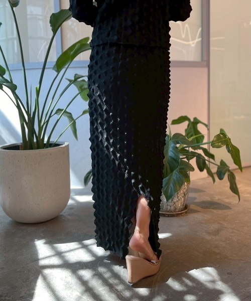 HONEY MI HONEY（ハニーミーハニー） スカート spiky knit tight skirt