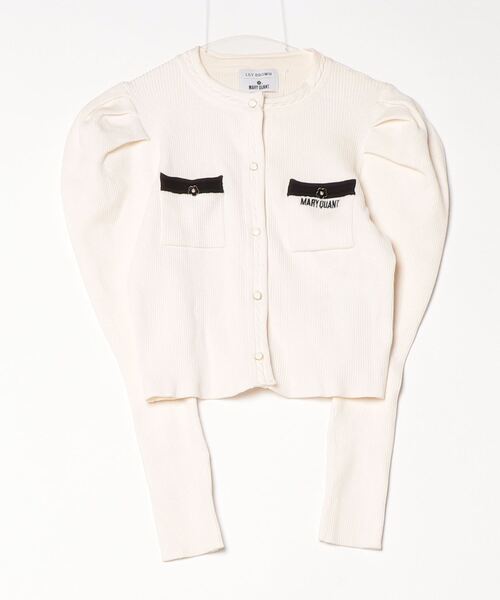 「MARY QUANT」 ニットカーディガン「Lily Brownコラボ」 ONE SIZE ベージュ レディース