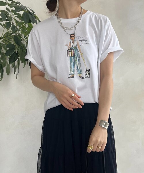 tシャツ 「WEB限定」GirlイラストTEE レディース