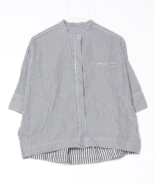 「Bou Jeloud」 半袖シャツ MEDIUM チャコールグレー レディース