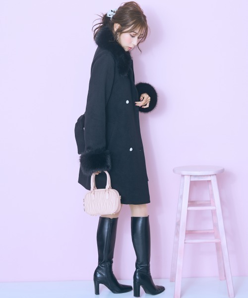 marun（マルン） コート アウター 「大きいサイズ」衿元フェイクファー