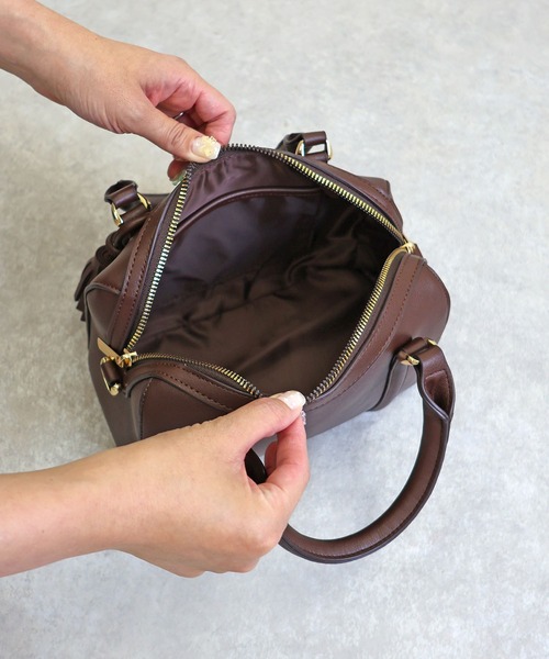 【新品】レスポ　ミニボストン　タッセルチャーム　ミニポーチ付 MIAN（ミアン） ボストンバッグ 卒業式 NERINE / タッセルチャーム付き