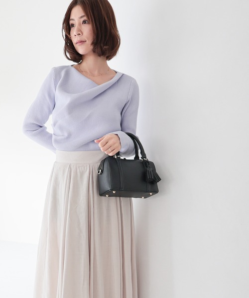【新品】レスポ　ミニボストン　タッセルチャーム　ミニポーチ付 MIAN（ミアン） ボストンバッグ 卒業式 NERINE / タッセルチャーム付き