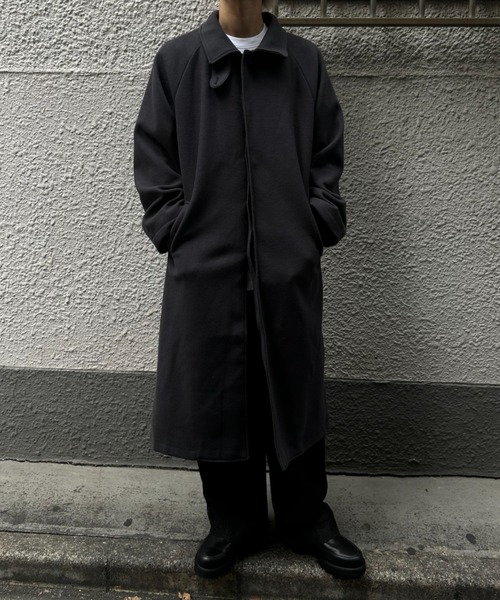 CREARE -LINO- ステンカラーコート コート フェイクウールステンカラー