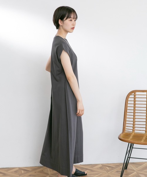 「UR Lab.」 ノースリーブワンピース FREE グレー レディース_画像3