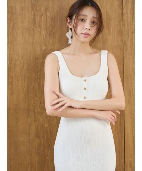 SNIDEL HOME パジャマ ルームウェア 「Creamy」プチハートニット