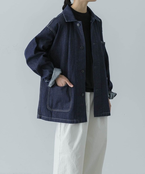新品　かぐれ　『ユニセックス』デニムカバーオール　INDIGO かぐれ カバーオール 「ユニセックス」デニムカバーオール