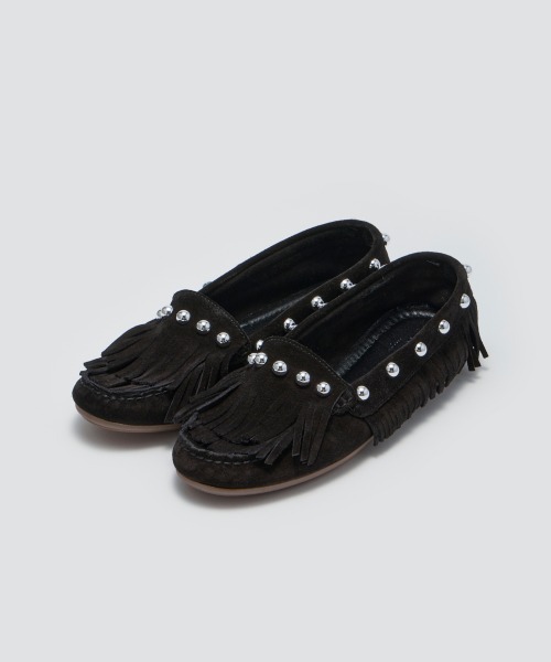 PELLICO スタッズ付き　ブラック　フラットシューズ PELLICO SUNNY（ペリーコサニー） デッキシューズ モカシン SACO