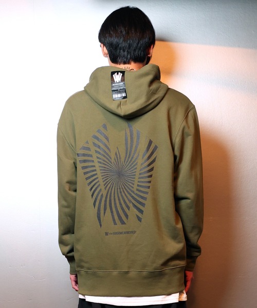 W by VIRGOwearworks ダブリューバイヴァルゴウェアワークス Warp logo zip hoodie atftps W] by VIRGOwearworks パーカー Warp logo zip hoodie メンズ