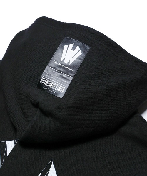 W] by VIRGOwearworks パーカー Warp logo zip hoodie メンズ