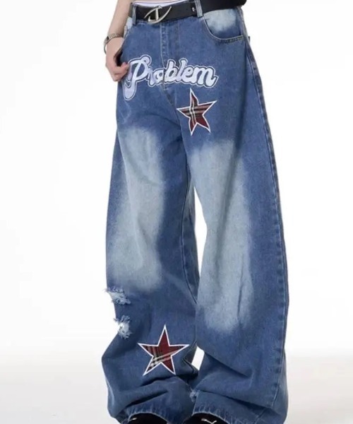 DIAVEL ジーンズ デニム デニムパンツ 「新作」Star ローライズワイド