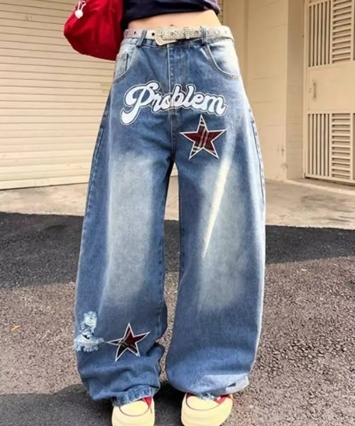 DIAVEL ジーンズ デニム デニムパンツ 「新作」Star ローライズワイド