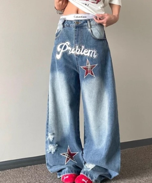 DIAVEL ジーンズ デニム デニムパンツ 「新作」Star ローライズワイド