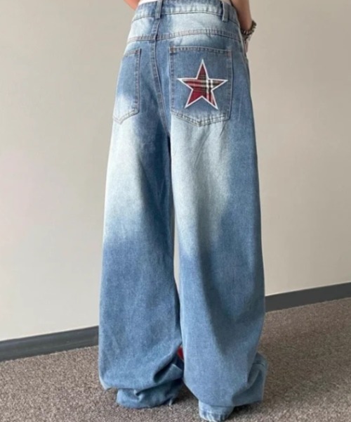 DIAVEL ジーンズ デニム デニムパンツ 「新作」Star ローライズワイド
