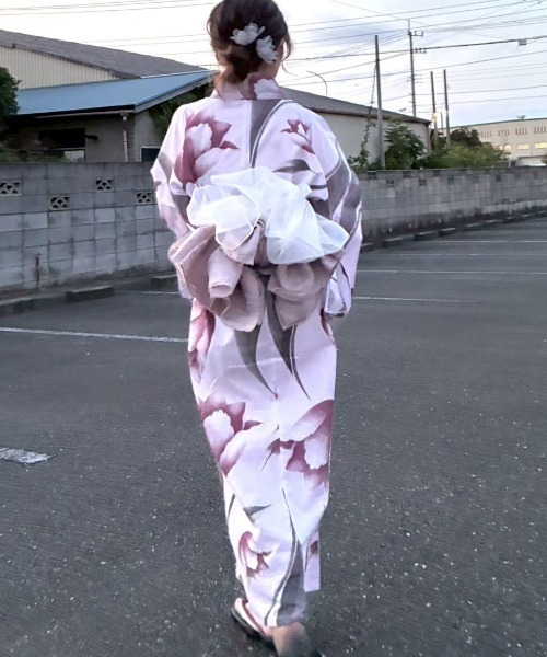 浴衣 ZOZO限定！浴衣と帯の2点セット 着付け不要浴衣 レディース