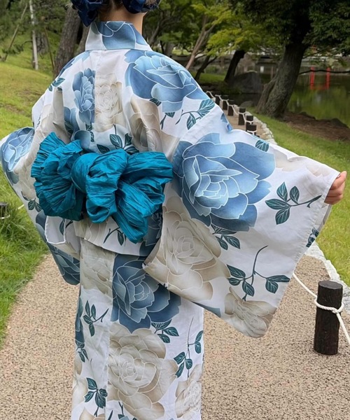 浴衣 ZOZO限定！浴衣と帯の2点セット 着付け不要浴衣 レディース