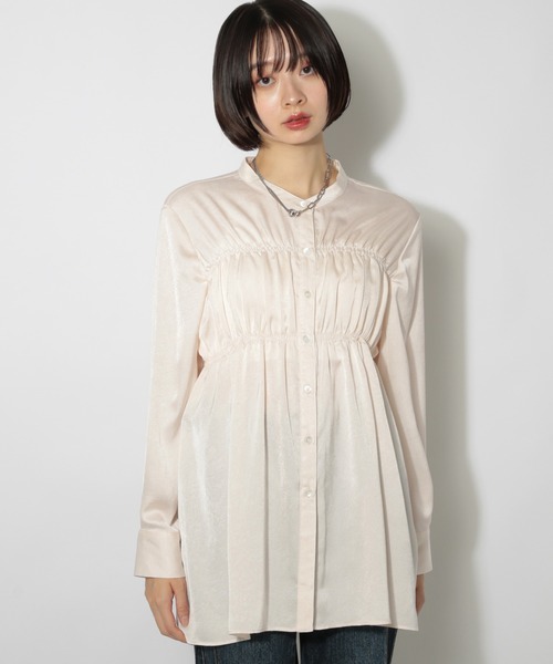 ほほ新品✩ペプラムチュニックブラウス PAGEBOY（ページボーイ） ブラウス シャツ ペプラムチュニックブラウス