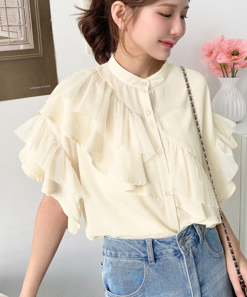 「moment+」 半袖ブラウス M ブラック レディース_画像8