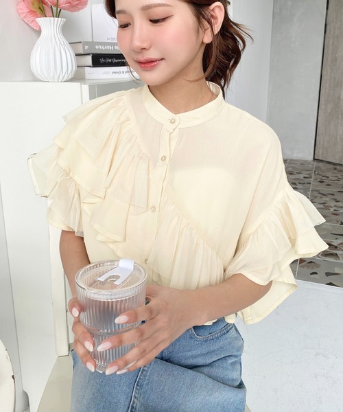 「moment+」 半袖ブラウス M ブラック レディース_画像9