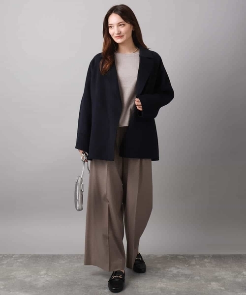 MK MICHEL KLEIN（エムケー ミッシェルクラン） ノーカラーコート