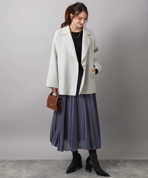 MK MICHEL KLEIN（エムケー ミッシェルクラン） ノーカラーコート